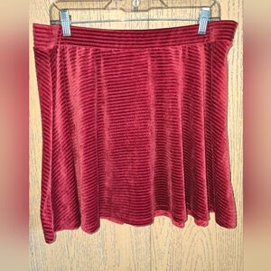 Red Velvet Skater Skirt